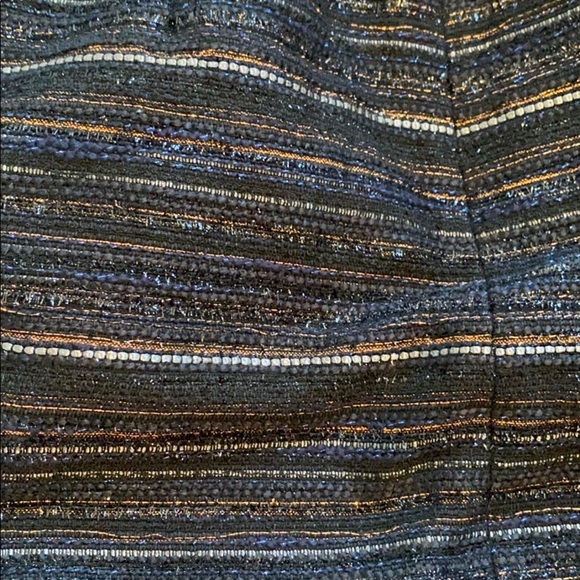 J Crew Black Metallic Orange Blue Skirt Festive 4 - Picture 4 of 12